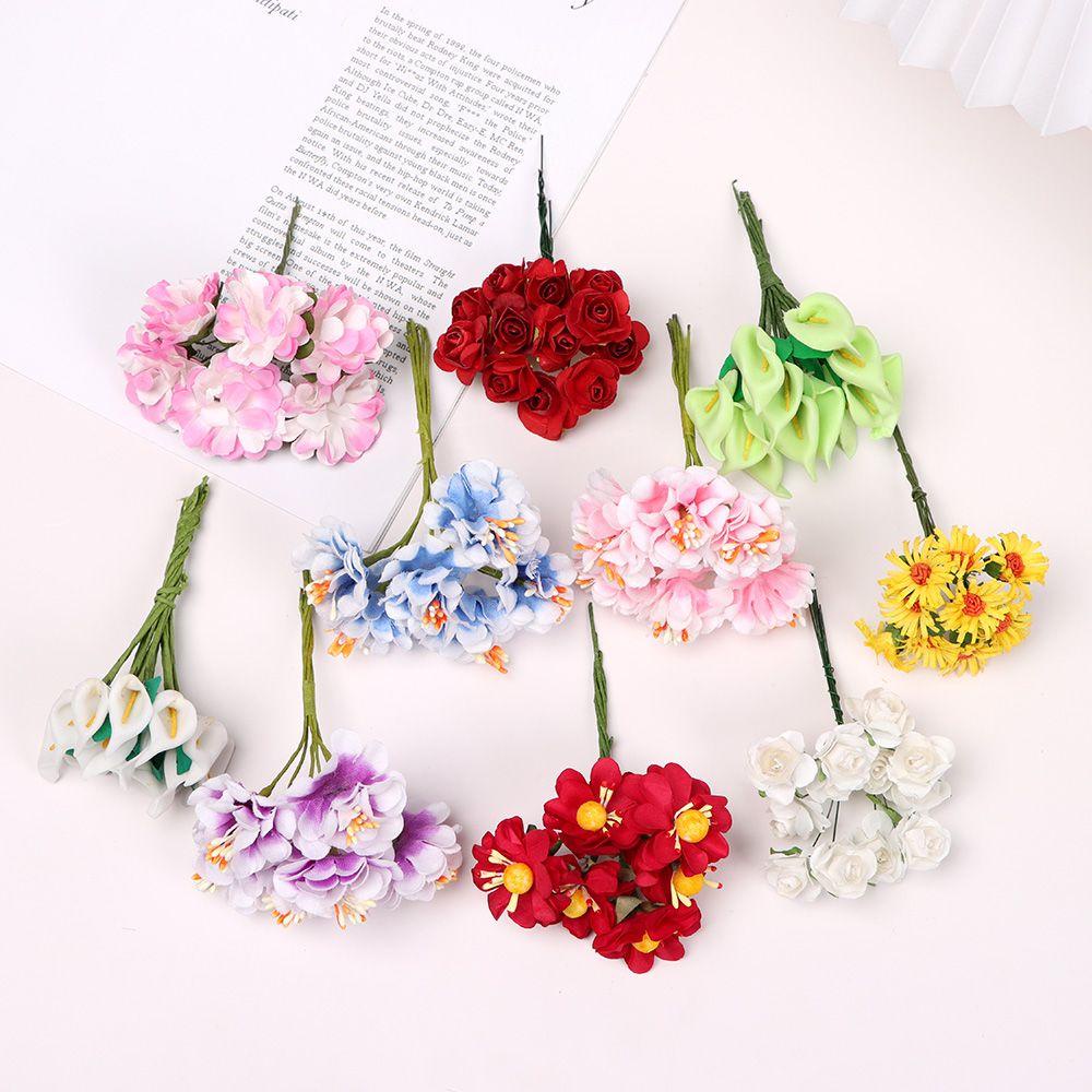 RAINBOW Bó Hoa Oải Hương Nhân Tạo Mini 12 Phong Cách Dành Cho Nhà Búp Bê