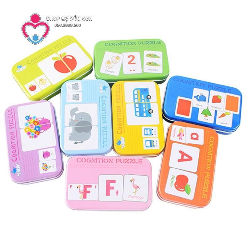 Ghép Hình 2 Mảnh Hộp Sắt - Trọn Bộ 8 Chủ Đề