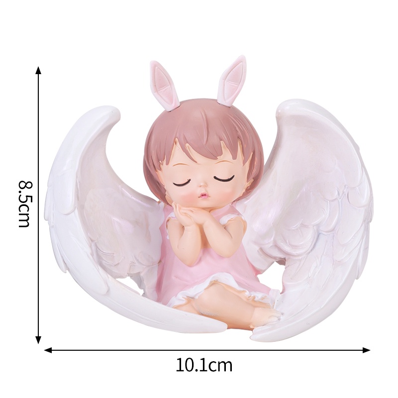 Phụ kiện topper trang trí bánh hình búp bê công chúa / thiên thần nhỏ màu hồng
