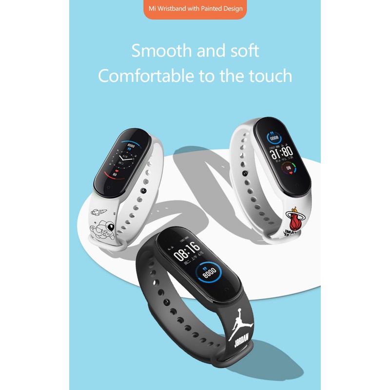 Dây Đeo Silicone Thay Thế Cho Đồng Hồ Thông Minh Xiaomi Mi Band 5 6 Mi Band 4 3