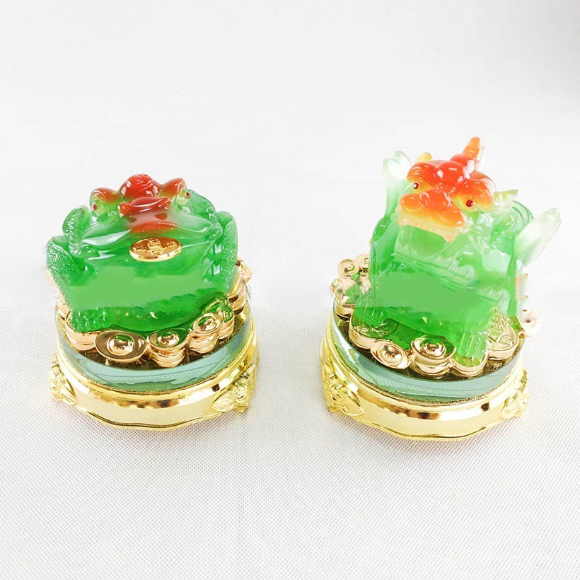 Bộ tượng Cóc Tỳ hưu phong thuỷ (thiềm thủ ngậm tiền) | BigBuy360 - bigbuy360.vn