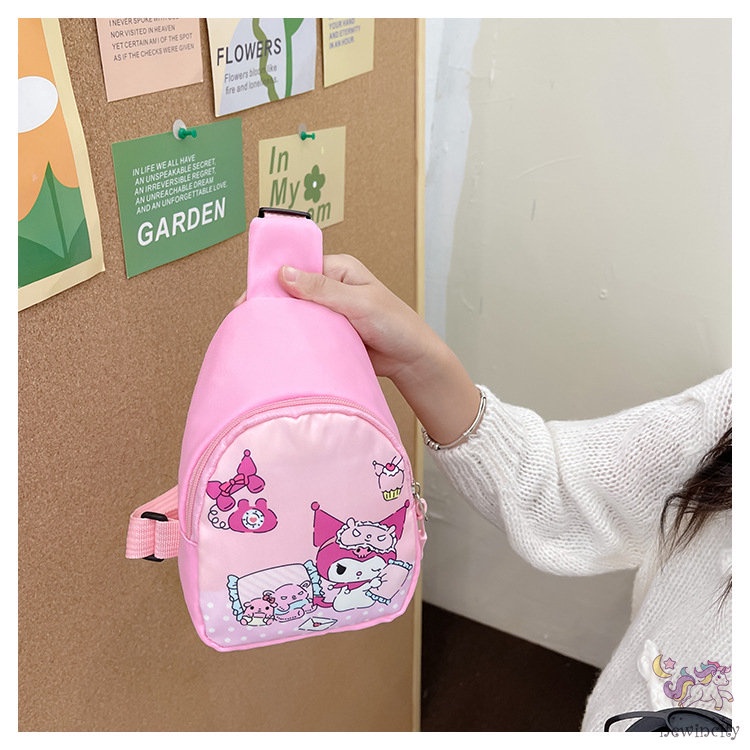 Túi Đeo Trước Ngực Vải Canvas Phong Cách Thời Trang Hàn Quốc Dành Cho Bé Trai Và Bé Gái