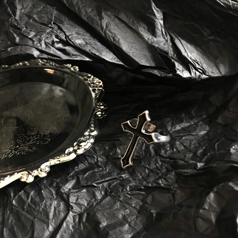 Nhẫn Hở Hình Chữ Thập Phong Cách Hiphop Đường Phố 19419