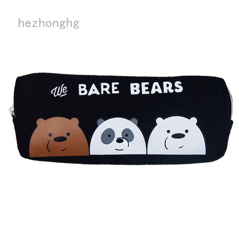 Bóp viết vải bố in hình We Bare Bears đáng yêu