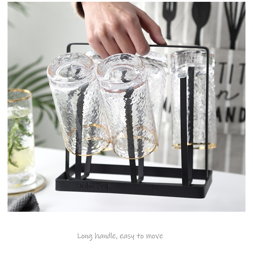 Giá inox úp ly sơn tĩnh điện Onlycook phong cách tối giản Châu Âu kích thước 20x19.3cm 520g