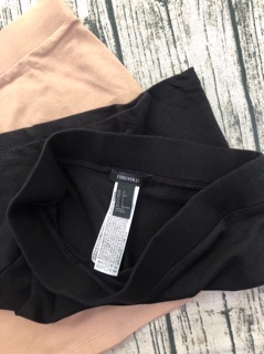 F21 chân váy thun ôm màu be