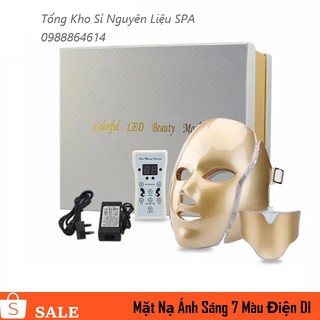 Chính Hãng Mặt Nạ Ánh Sáng Sinh Học 7 Màu kết hợp Điện Di 24k Gold