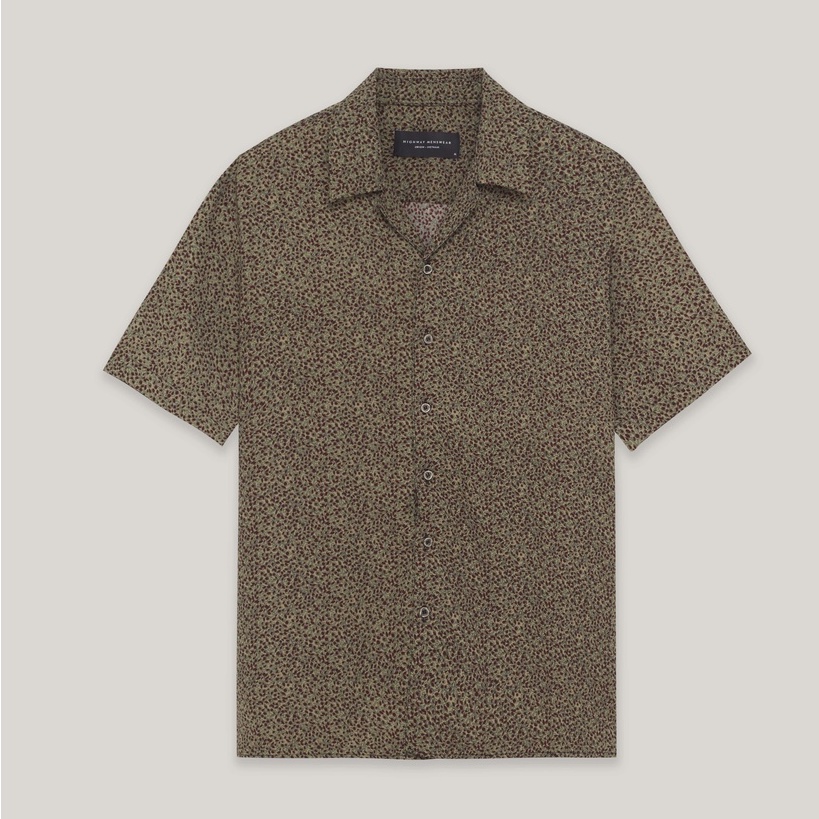 Áo sơ mi ngắn tay nam họa tiết mềm mịn HIGHWAY MENSWEAR Clover Cuban Shirt