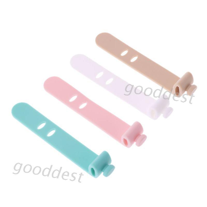 Set 4 Dây Silicon Mềm Cố Định Dây Cáp / Tai Nghe Tiện Dụng