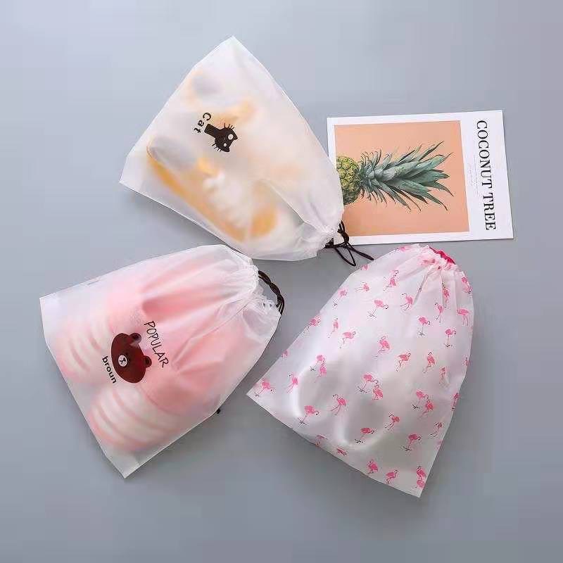 Túi đựng giày dép size to có dây rút hoạ tiết chống bụi bẩn tiện lợi trời mưa, du lịch - Palmy Shop