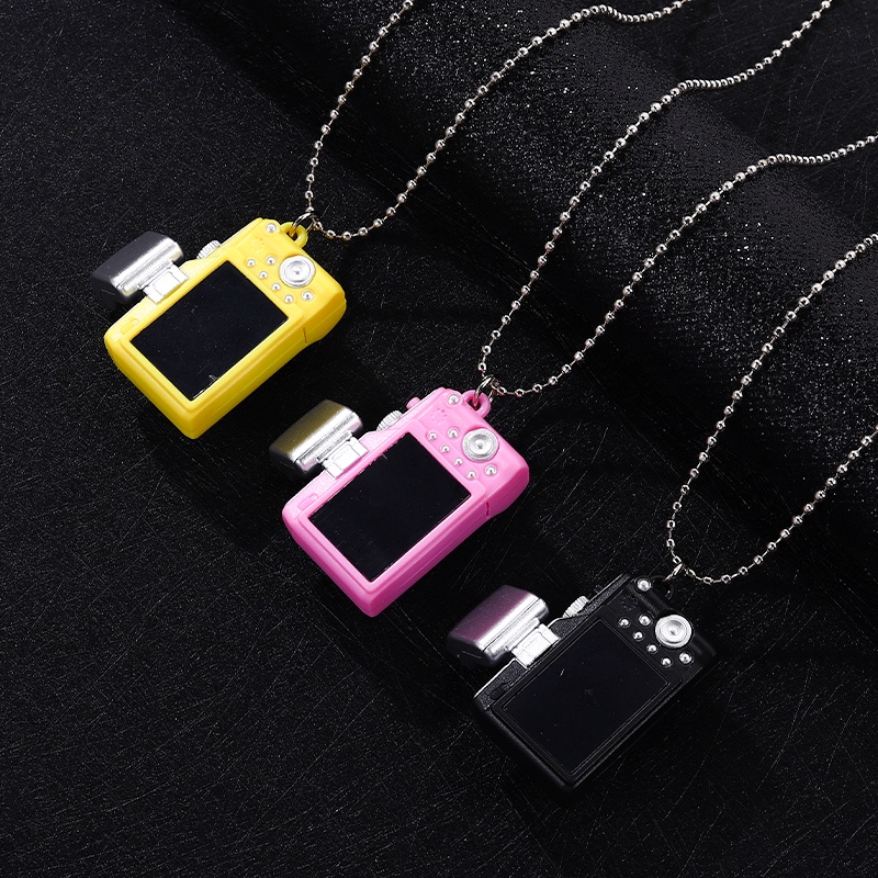 Vòng cổ Mặt Hình Máy Ảnh Mini 4 Kiểu Phát Sáng Dễ Thương Vui Nhộn Thích Hợp Làm Quà Tặng Cho Bạn