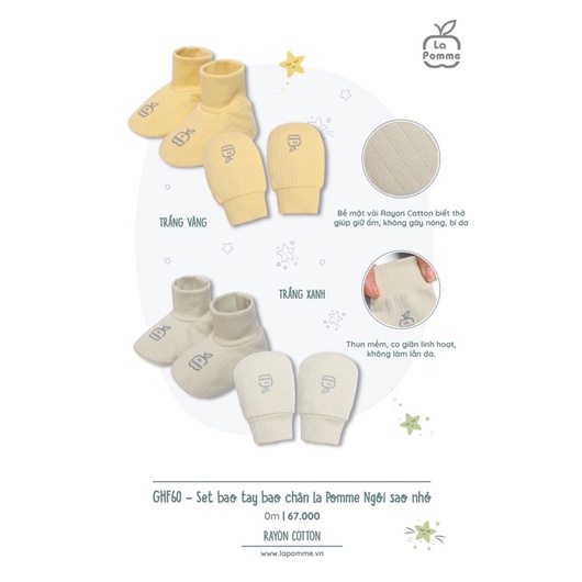 Lapomme - Phụ kiện sơ sinh sao nhỏ Rayon Cotton