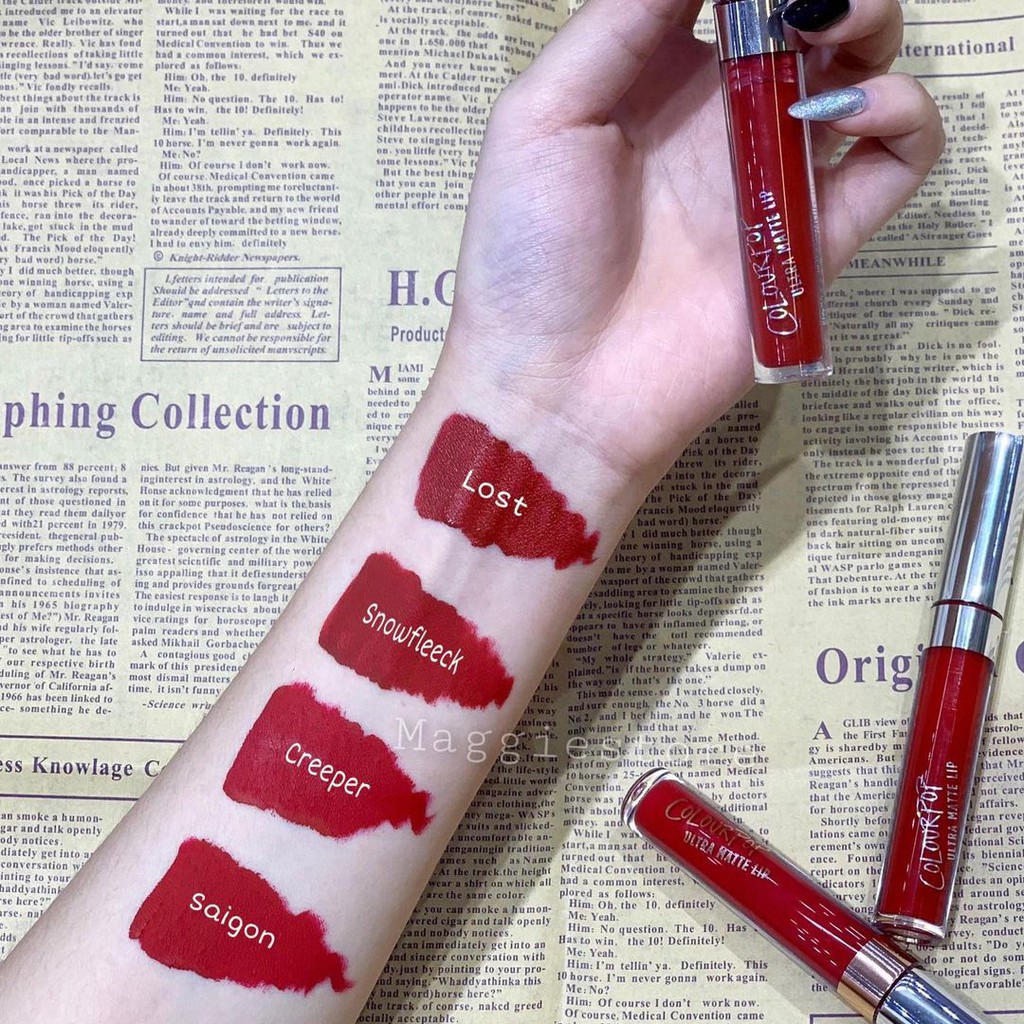 Son Colourpop kem các tone đỏ