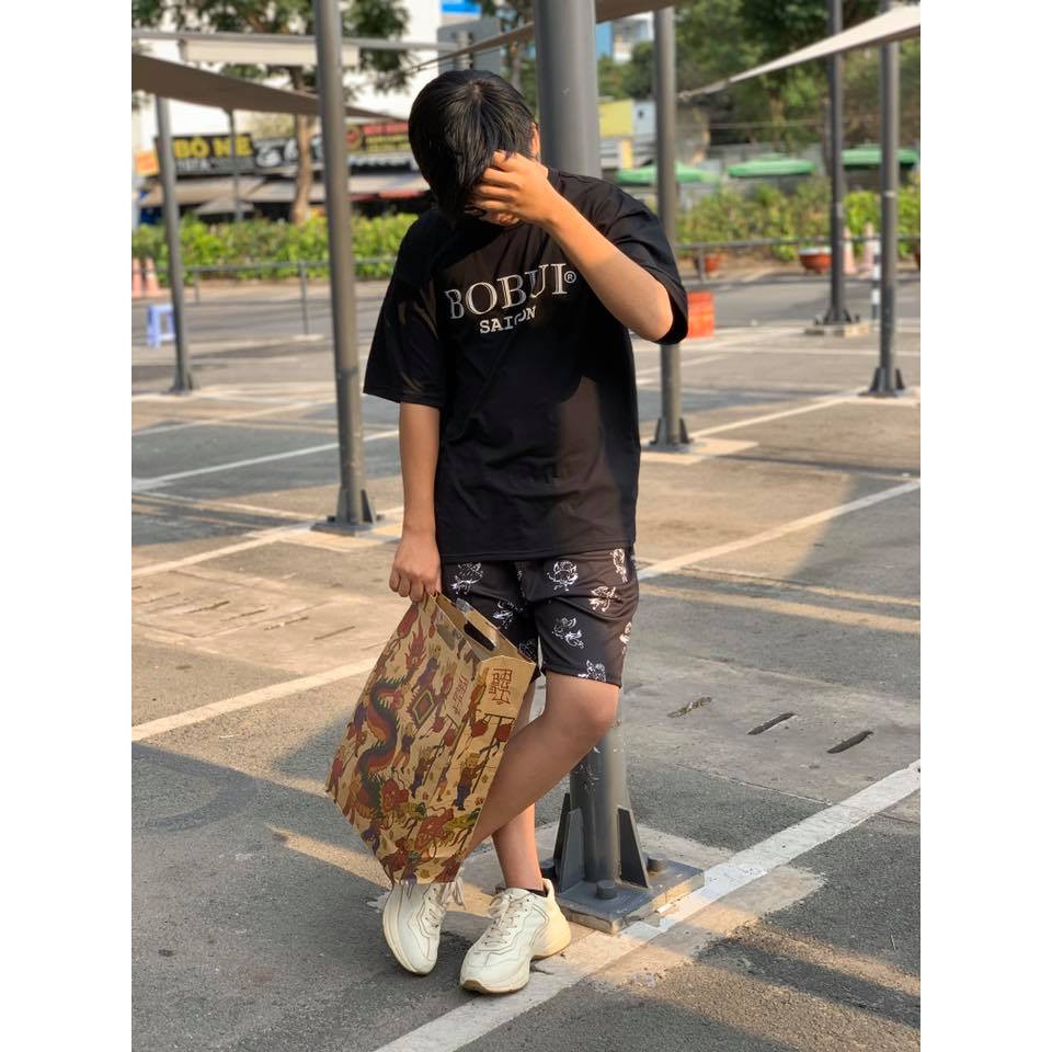 Set Bộ đồ thể thao BOBUI unisex phản quang ( Short BOBUI thiên thần + Áo thun tee BoBui Phản Quang ) | HD2000SHOP | BigBuy360 - bigbuy360.vn