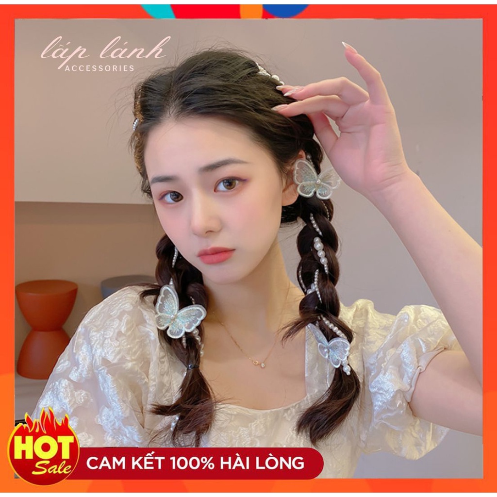 [HOT] Kẹp Tóc Phím Nối Tóc Hình Chuỗi Ngọc Trai Nhân Tạo Phối Tua Rua Phong cách thời trang cá tính 214KTNT8