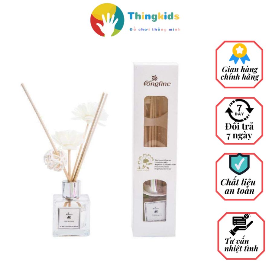 Tinh dầu thơm phòng tặng kèm thanh hoa khô tỏa hương - Thingkids