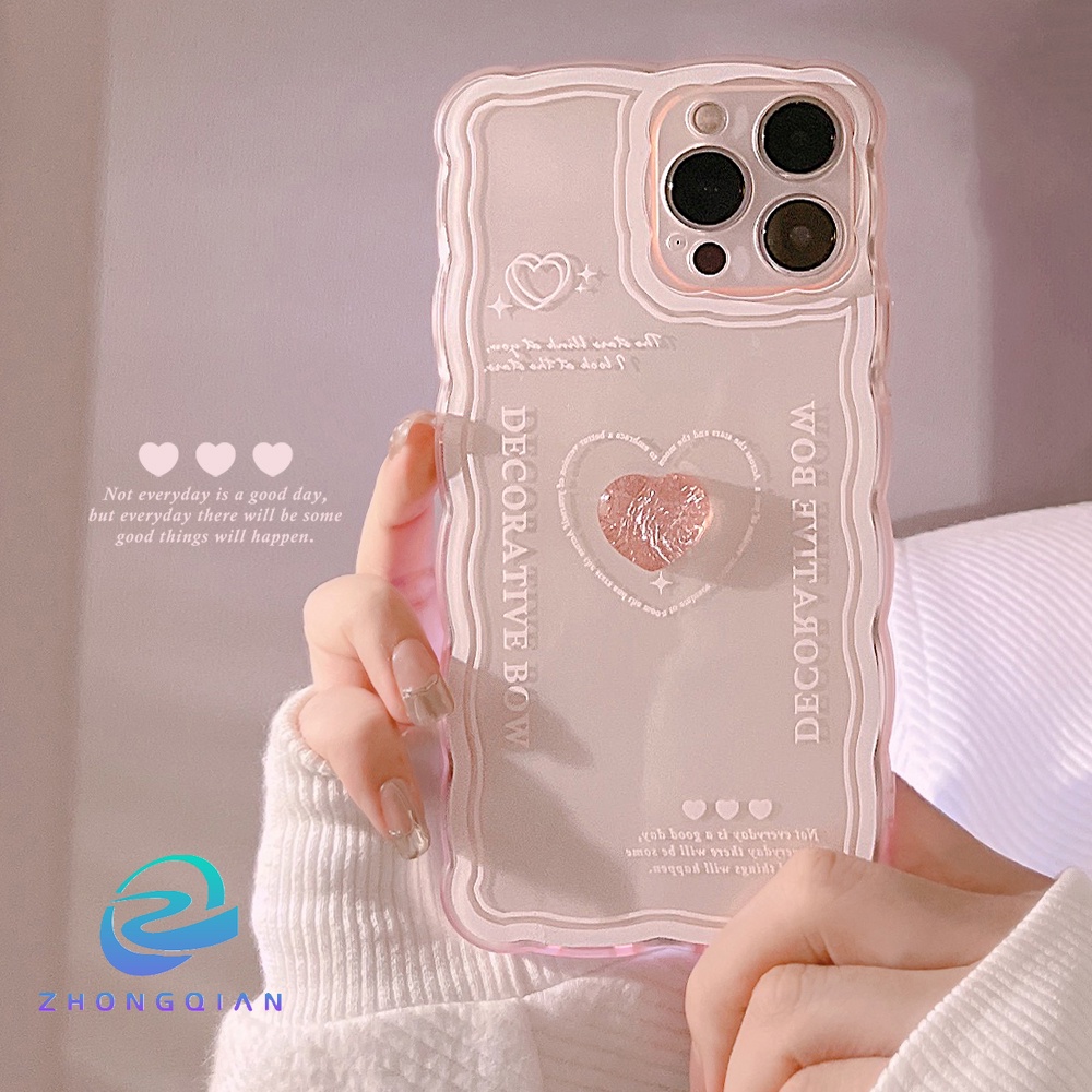 Ốp Điện Thoại TPU Mềm Trong Suốt Chống Sốc Họa Tiết Trái Tim Ba Chiều Cho iPhone 11 12 13 Pro max mini XS max xr 7 8 se2020 plus