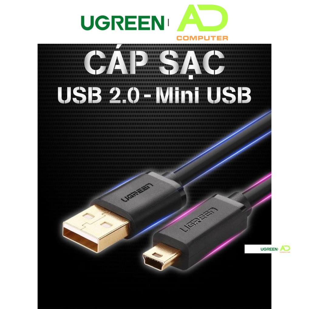 Cáp sạc USB 2.0 sang mini USB UGREEN US132 - Hàng phân phối chính hãng - Bảo hành 18 tháng