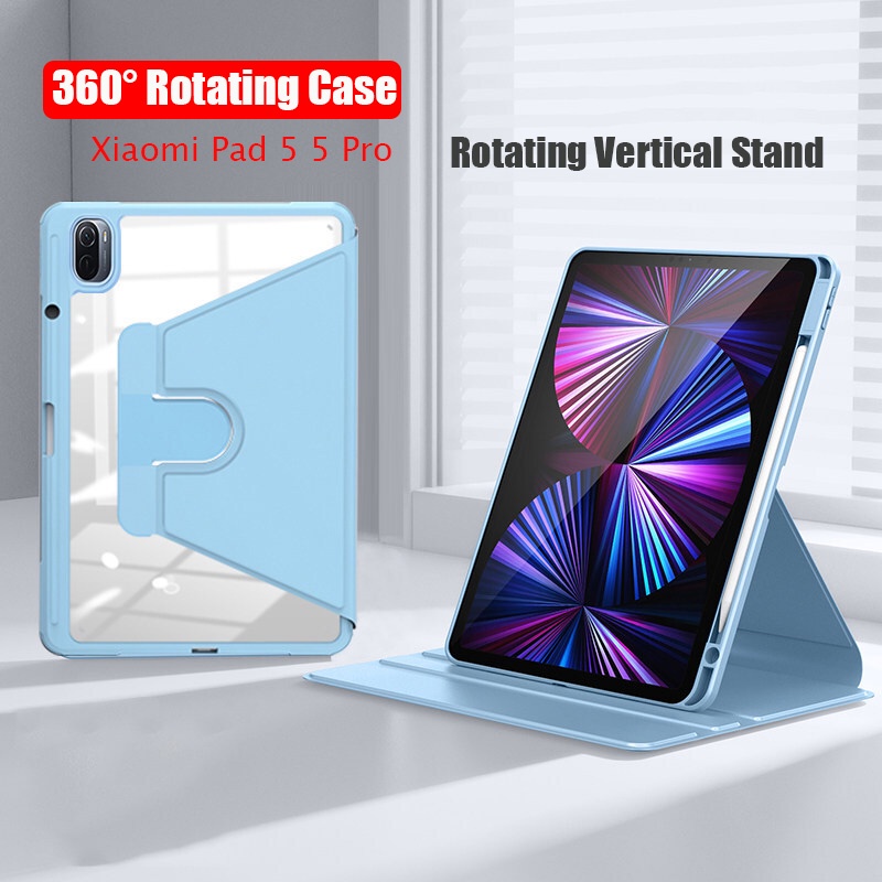 360° Bao Da Máy Tính Bảng PC Acrylic Trong Suốt Chống Sốc Cho Xiaomi Pad 5 5 Pro 11 "2022 Redmi Pad 10.61" Xiaomi MiPad 5 Pro