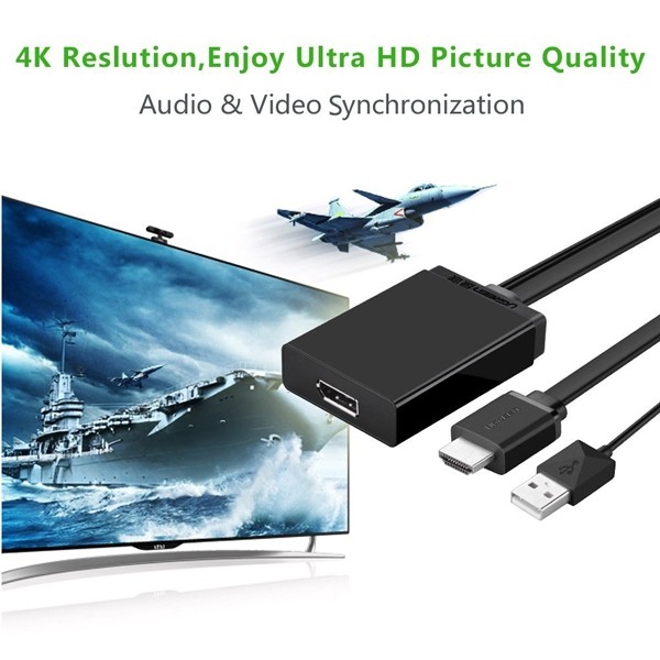 Cáp Chuyển HDMI + USB Sang Displayport Ugreen 40238 - Hàng Chính Hãng - Bảo Hành 18 Tháng