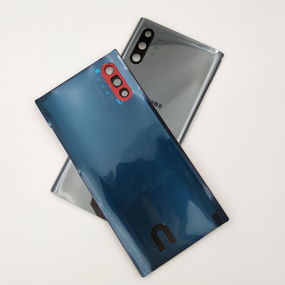 Samsung Galaxy Note 10 N970 N970F Note 10 Plus N975 N975F NOTE10 Ốp điện thoại pin Vỏ cửa + Khung ống kính kính máy ảnh phía sau