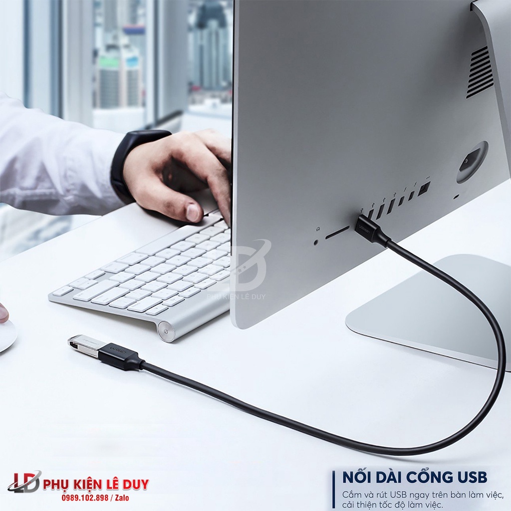 Cáp USB 2.0 Nối Dài 0,5M - 5m Ugreen US103 (10313,10314,10315,10316,10317,10318)