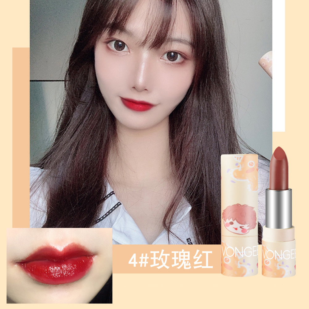 [Hàng mới về] Son môi trang điểm dưỡng ẩm chống thấm nước không dính ly dành cho học sinh nữ