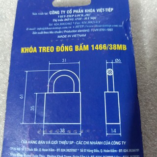 Khóa treo đồng Việt Tiệp 4P
