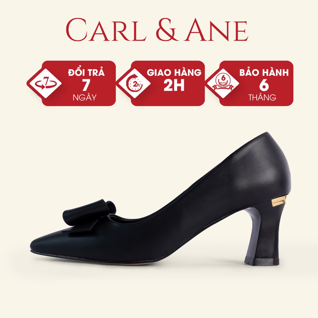 Carl &amp; Ane - Giày cao gót bít mũi thời trang công sở màu đen _ CP011