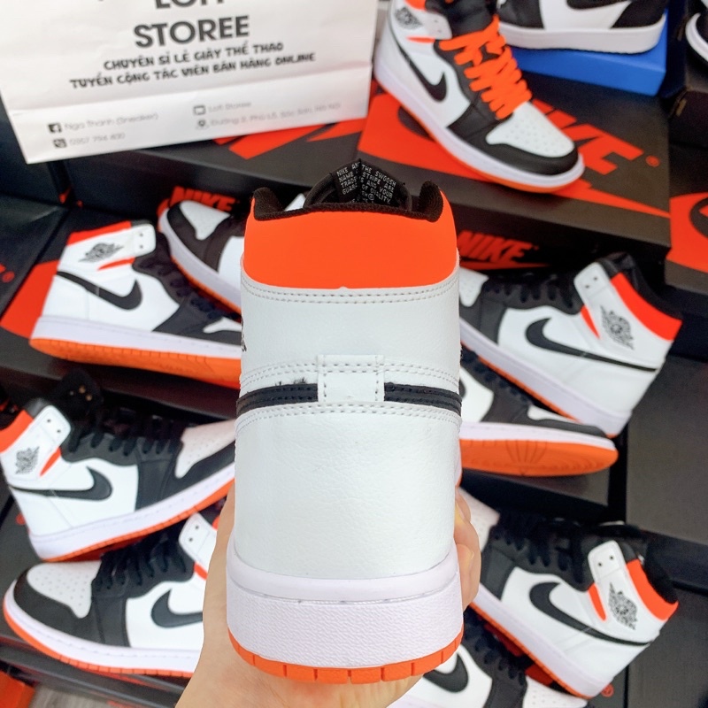 [ẢNH THẬT] Giày thể thao Air Jordan 1 Retro High Electro Orange xám cam cổ cao mẫu mới, siêu đẹp dành cho nam nữ