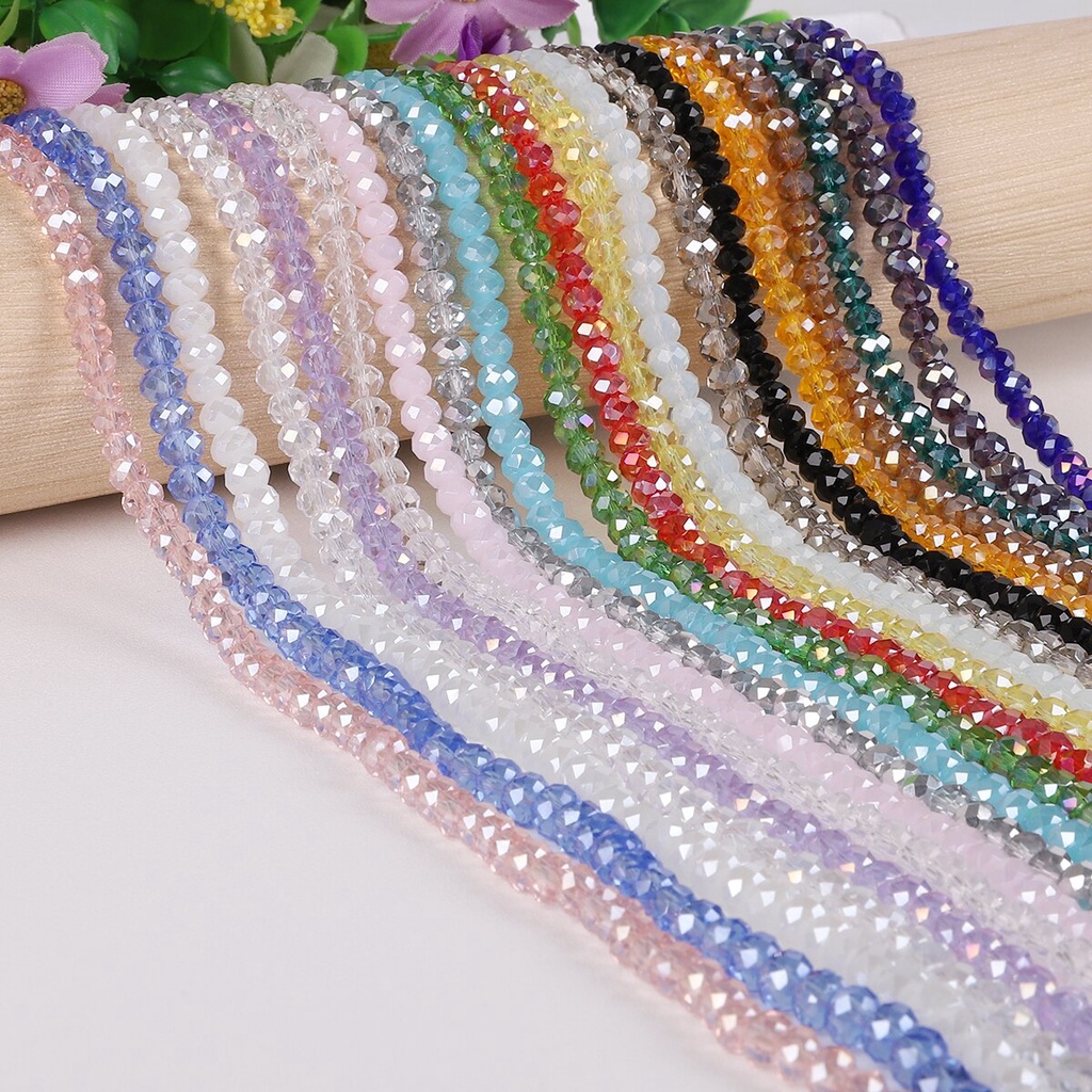 Bộ 65 Hạt Pha Lê Hình Trái Tim 8mm Dùng Làm Trang Sức Thủ Công