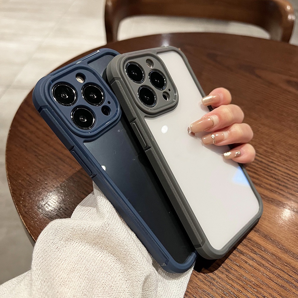Ốp Điện Thoại Armor Cứng Trong Suốt Có Túi Khí Chống Sốc / Rơi Vỡ Cho iPhone 14 13 Pro Max 12 Pro Max 11 Pro Max Sự Bảo Vệ