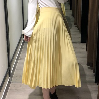 Chân váy xếp ly Amisu vải thun lạnh co dãn màu xanh ngọc (Pleated Skirt)