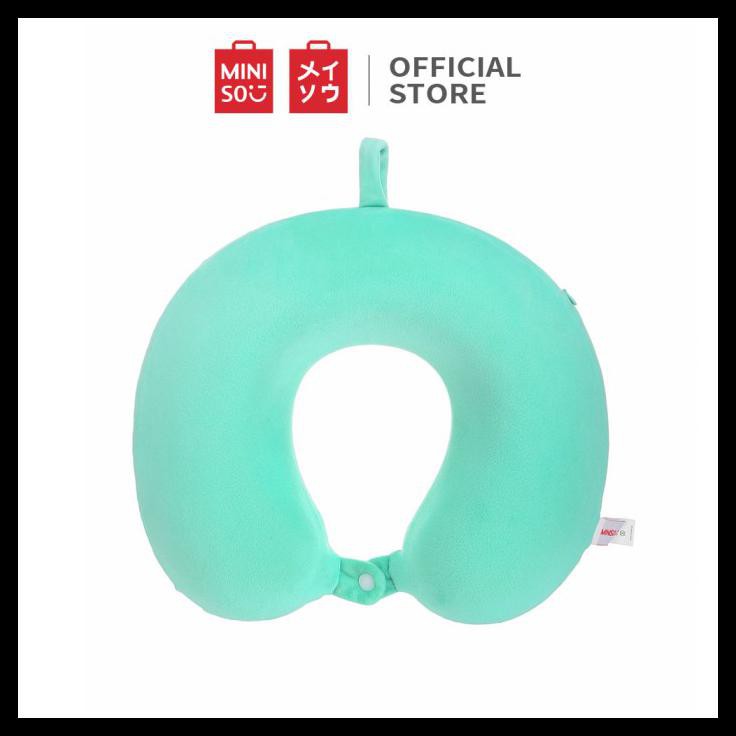 Miniso Gối Kê Cổ Hình Chữ U Bằng Cao Su Non Màu Xanh Lá