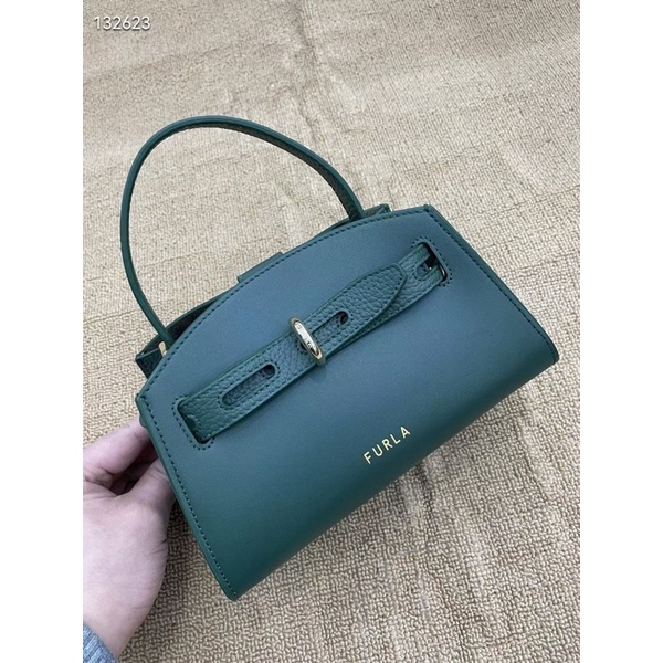 Túi Nữ FURLA Margherita Mini Top Handle Vitello New Calf Vitello St Eracle,Màu Xanh rêu