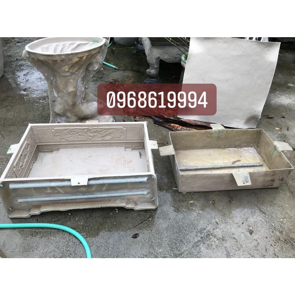Khuôn chậu chữ nhật composite dài 80 cm rộng  50cm cao 25cm nhựa composite
