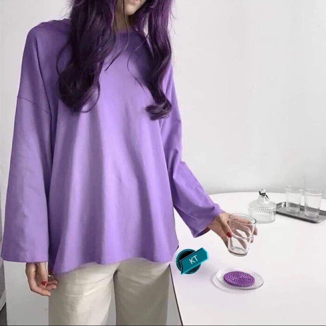 [FREESHIP ĐƠN TỪ 50K] Áo thun tím trơn tay suông KTH0919