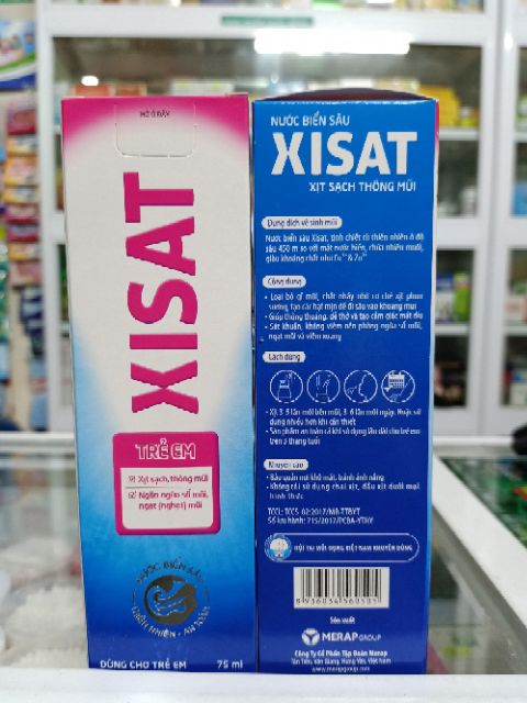 Nước biển sâu XiSat xịt mũi trẻ em và người lớn lọ 75ml