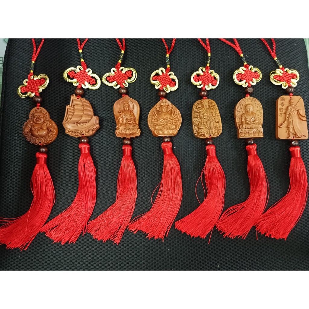Khánh Treo Hình Tượng Quán Thế Âm Bồ Tát Treo Xe Hơi Ô Tô Bằng Gỗ