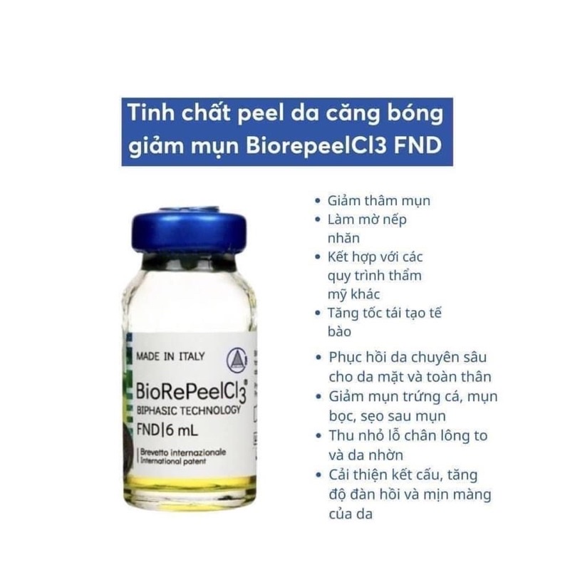 (Có chiết) Tinh Chất Peel Căng Bóng Giảm Mụn BioRePeel Cl3