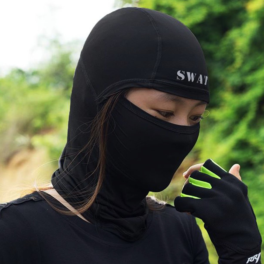 KHĂN TRÙM ĐẦU KIỂU NINJA Swat 3 in 1 Chất liệu vải siêu mềm mịn Co giãn Chống nắng Chống bụi Thương hiệu SWAT Cao cấp