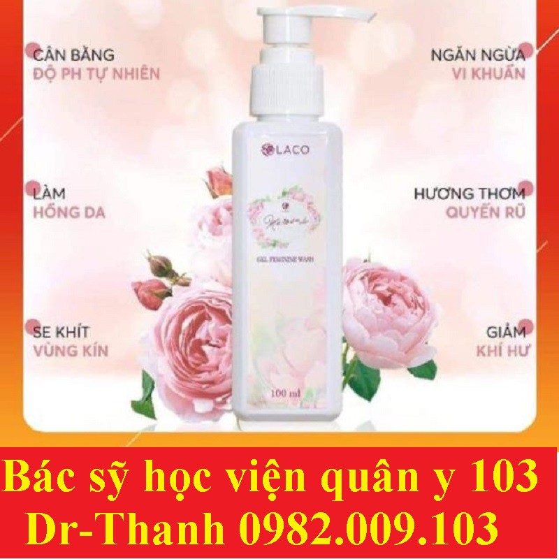 Dung dịch vệ sinh Laco 125ml Chính hãng Ngừa vi khuẩn, nấm ngứa, giúp se khít và làm hồng âm đạo, tốt cho cả bà bầu