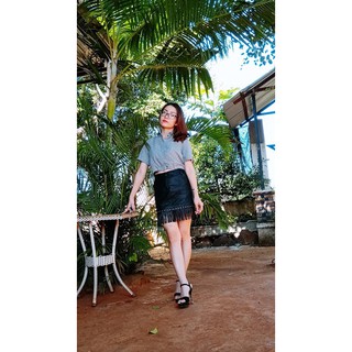 Váy da nữ chất đep
