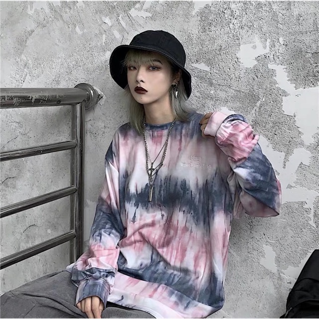 Sweater loang hồng xanh khói