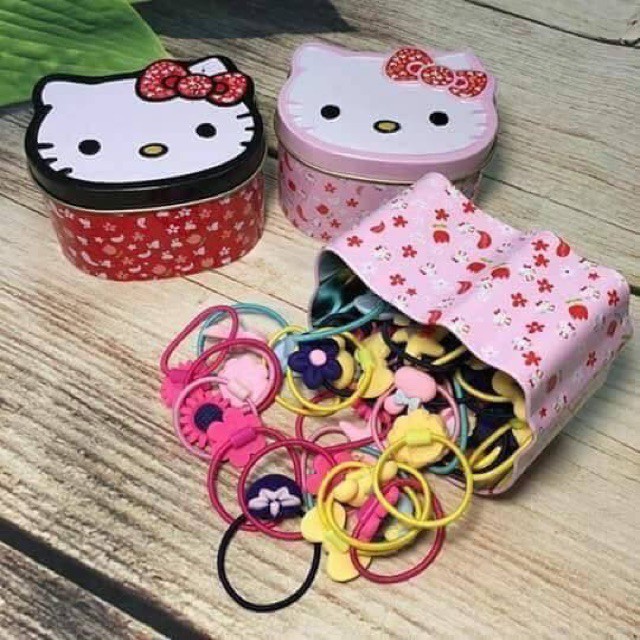 Hộp 40 dây chun buộc tóc kitty ( Gía tốt )