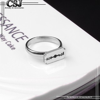 Nhẫn inox lưỡi lam thép không gỉ