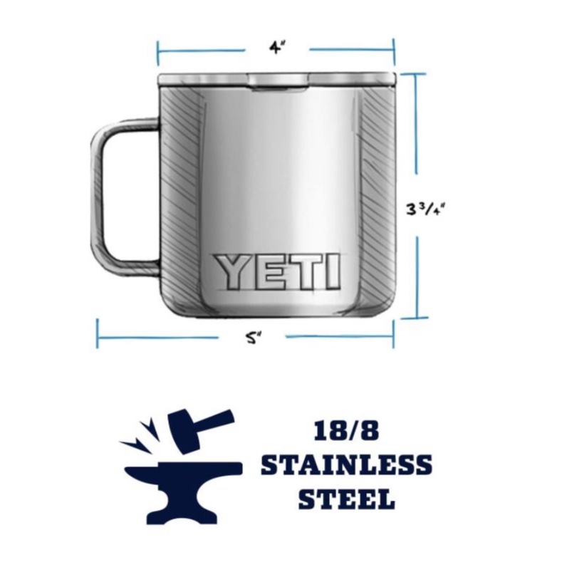 Ly giữ nhiệt YETI 14oz Mug Prickly Pear Pink nắp MagSlider (414ml) - Stainless Steel (Thép không gỉ cao cấp) - Bill Mĩ