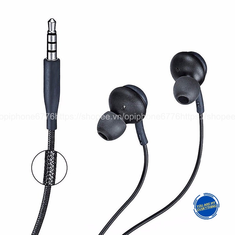 Tai nghe chuôi tròn giắc cắm 3.5mm dành cho điện thoại, máy tính để bàn, laptop