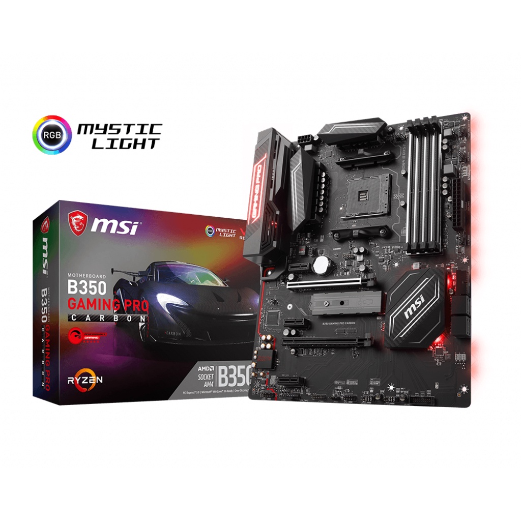 Bo mạch chủ máy tính MSI B350 Gaming Pro Cacbon