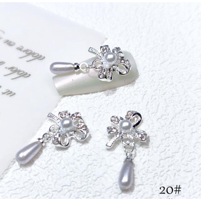 Charm nơ mã mới trang trí nail nhé